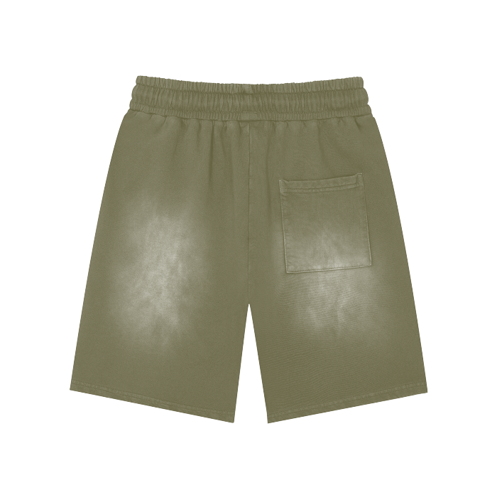 Rectangle Patch Washed Shorts - 360 GSM