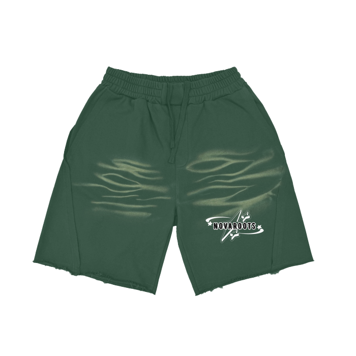 Heavyweight Vintage Washed Tiger Stripes Short Pants - 360 GSM