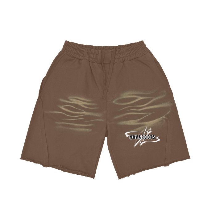 Heavyweight Vintage Washed Tiger Stripes Short Pants - 360 GSM