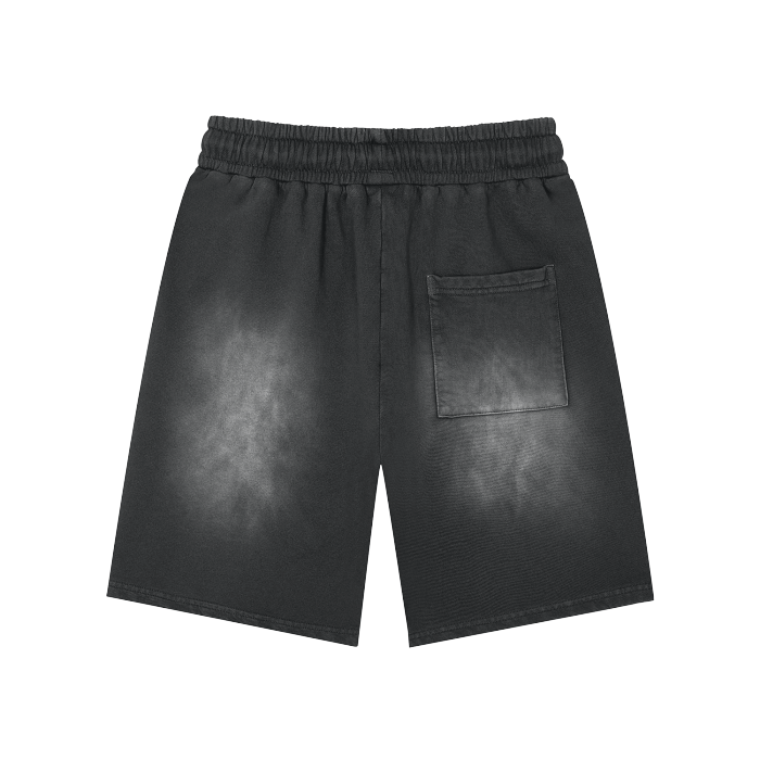 Rectangle Patch Washed Shorts - 360 GSM
