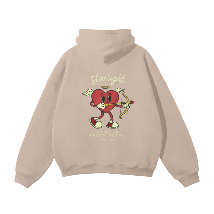 Streetwear Unisex Oversized Solid Color Fleece Hoodie