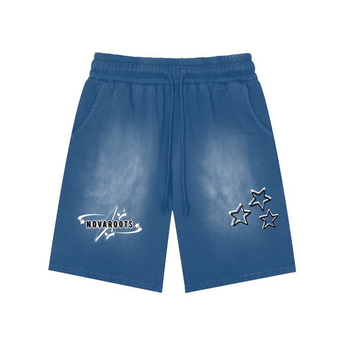 Rectangle Patch Washed Shorts - 360 GSM