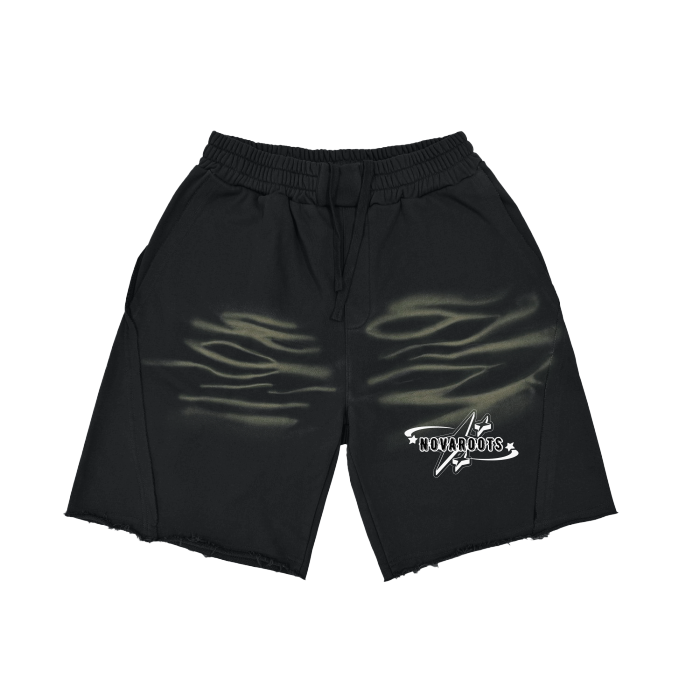 Heavyweight Vintage Washed Tiger Stripes Short Pants - 360 GSM