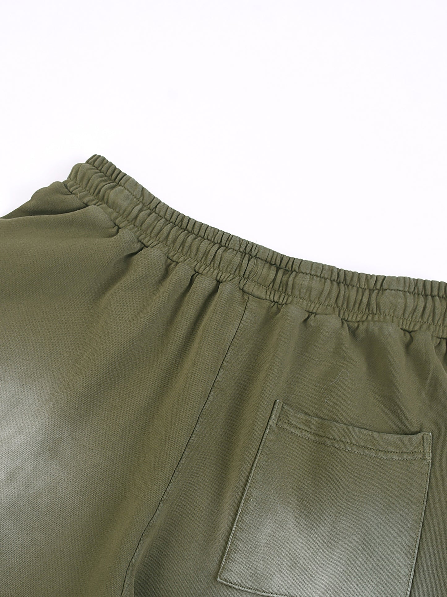 Rectangle Patch Washed Shorts - 360 GSM