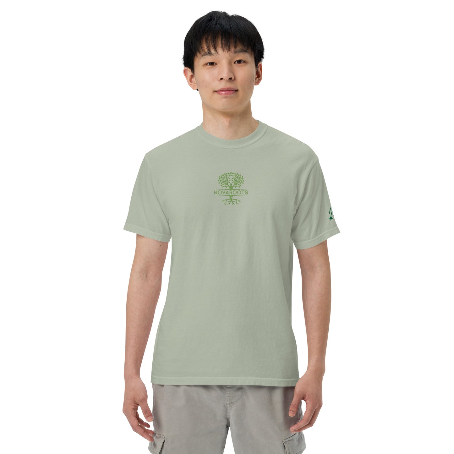 Embroidered heavyweight t-shirt 100% Cotton