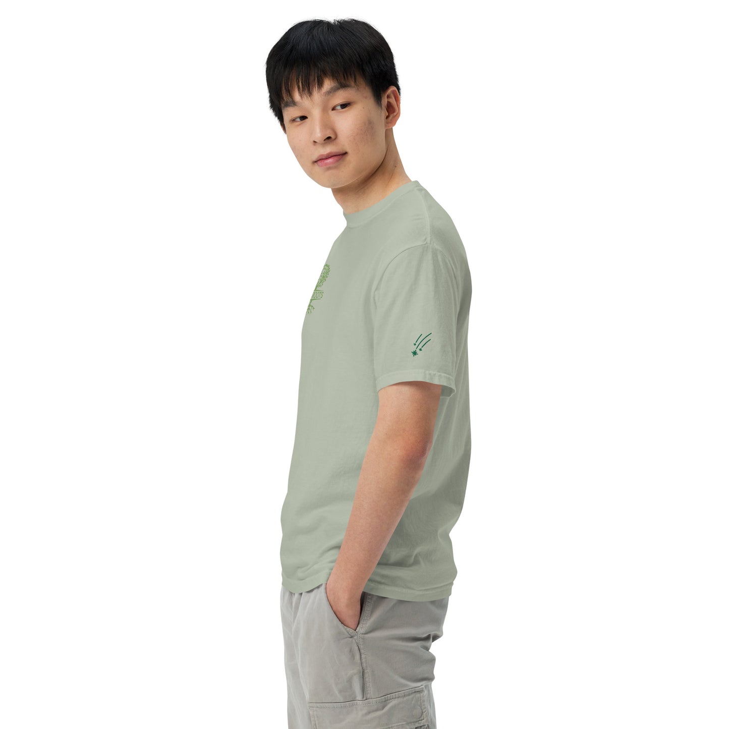 Embroidered heavyweight t-shirt 100% Cotton