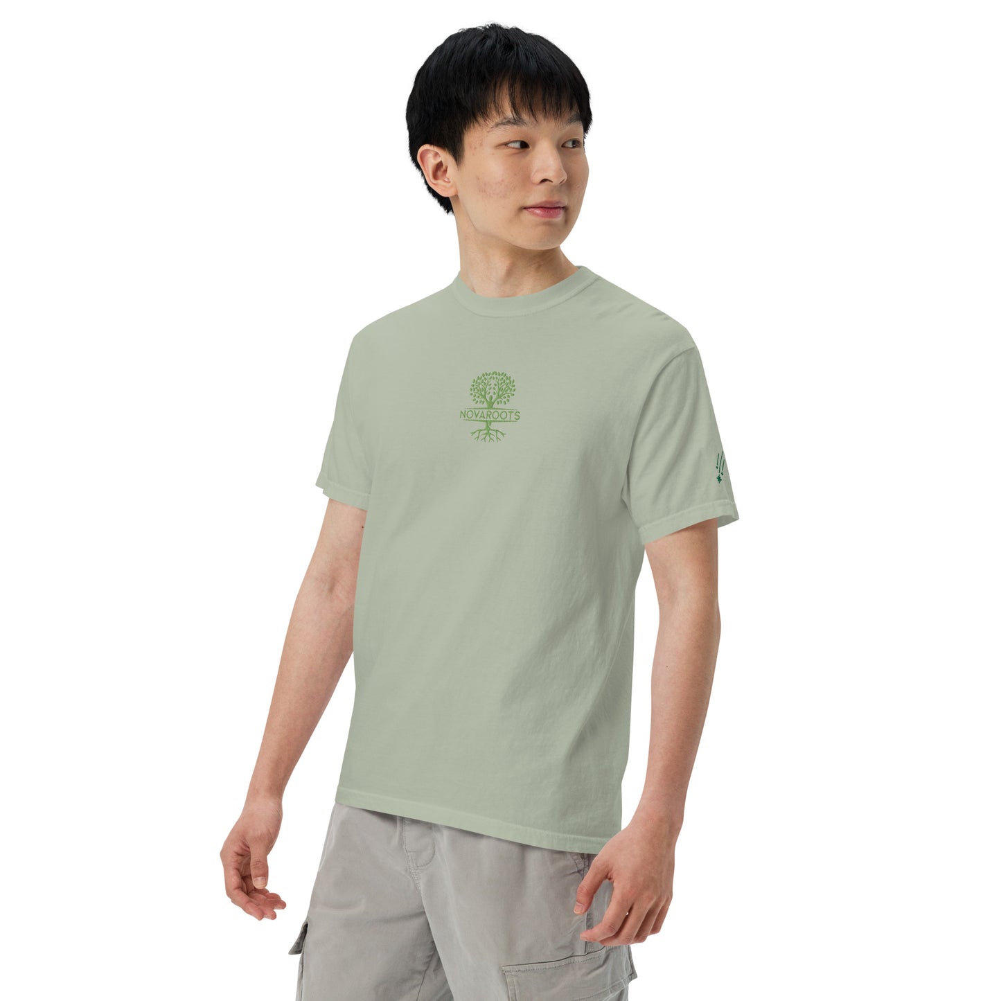 Embroidered heavyweight t-shirt 100% Cotton
