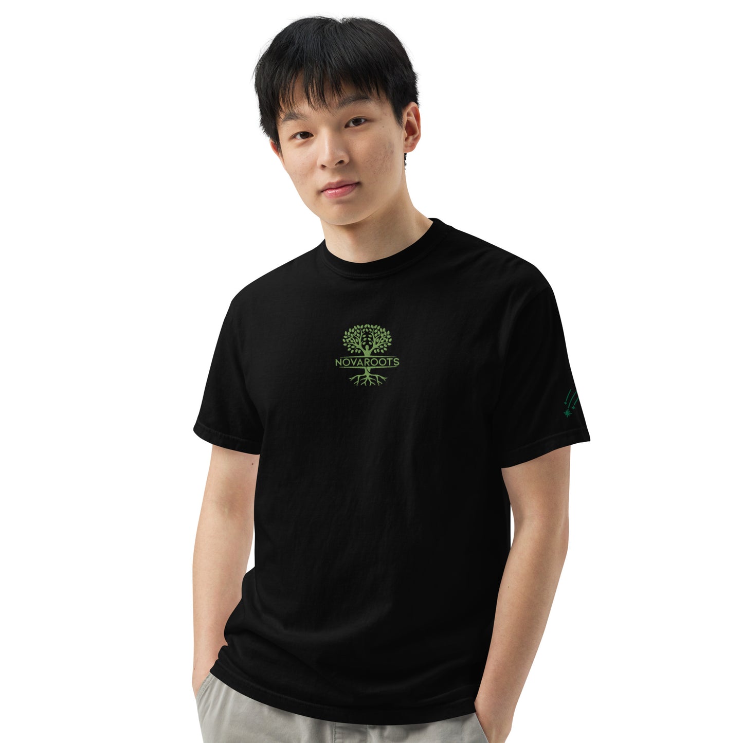 Embroidered heavyweight t-shirt 100% Cotton