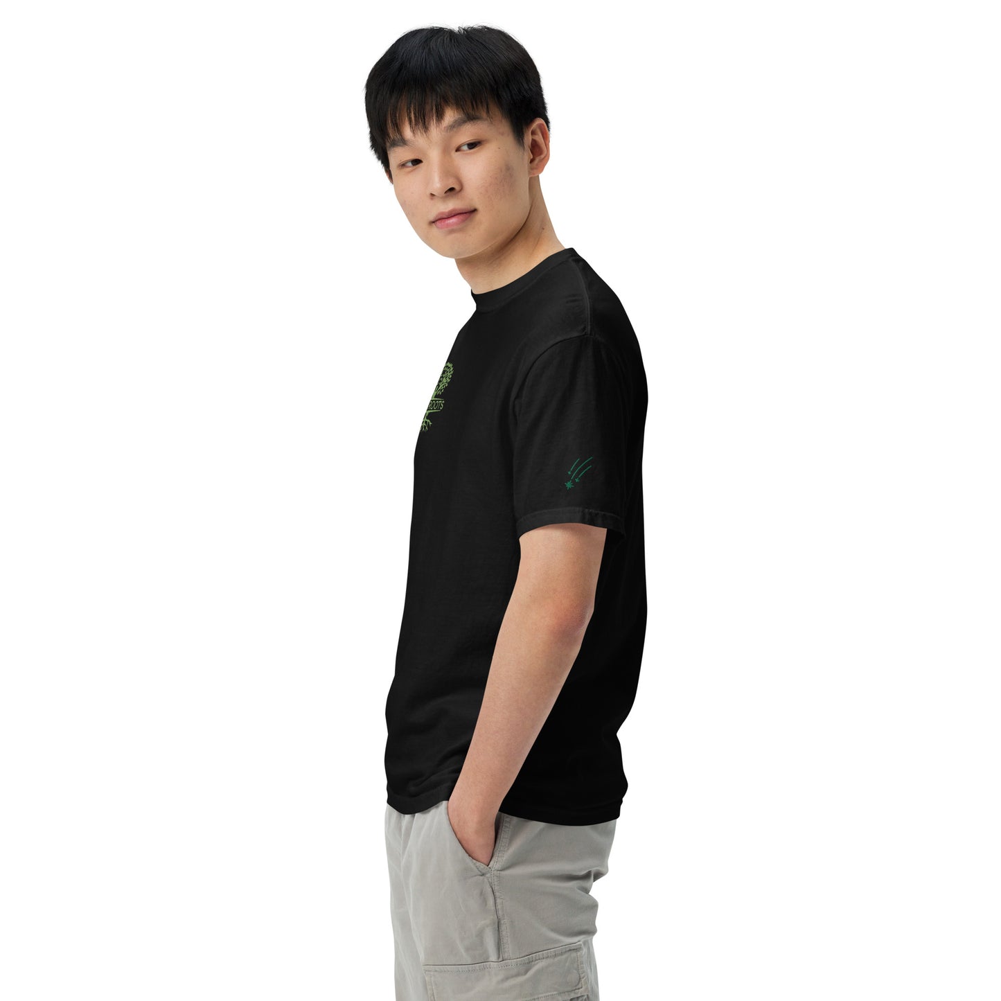 Embroidered heavyweight t-shirt 100% Cotton