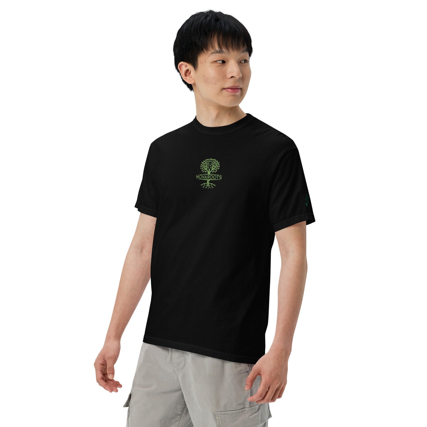 Embroidered heavyweight t-shirt 100% Cotton