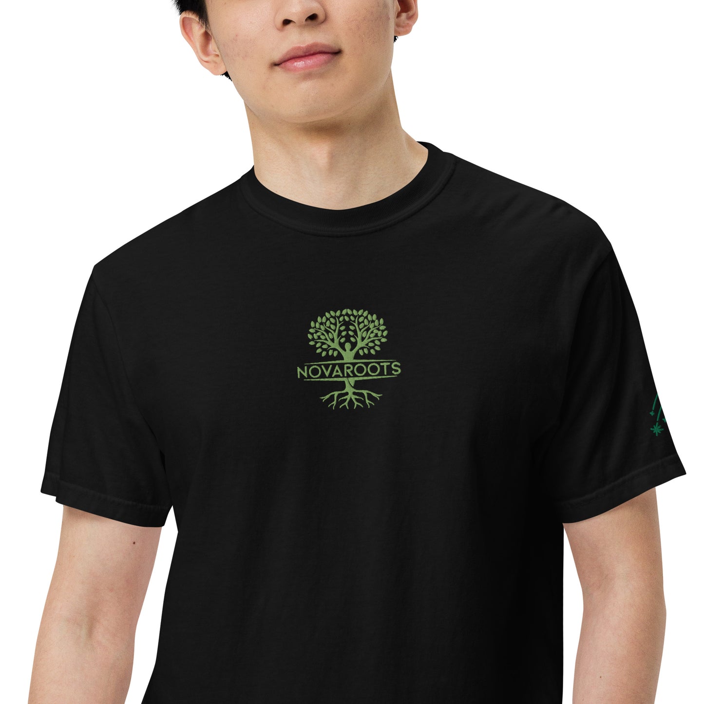 Embroidered heavyweight t-shirt 100% Cotton