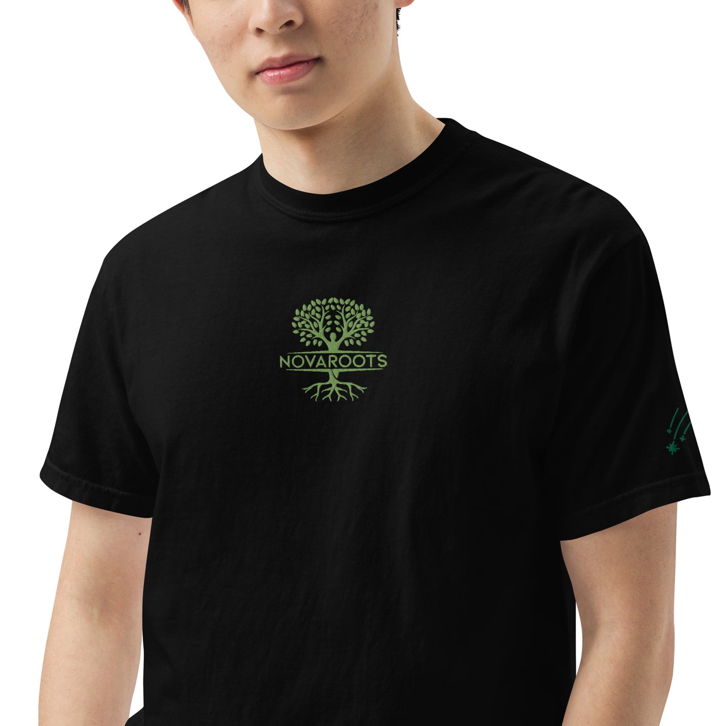 Embroidered heavyweight t-shirt 100% Cotton