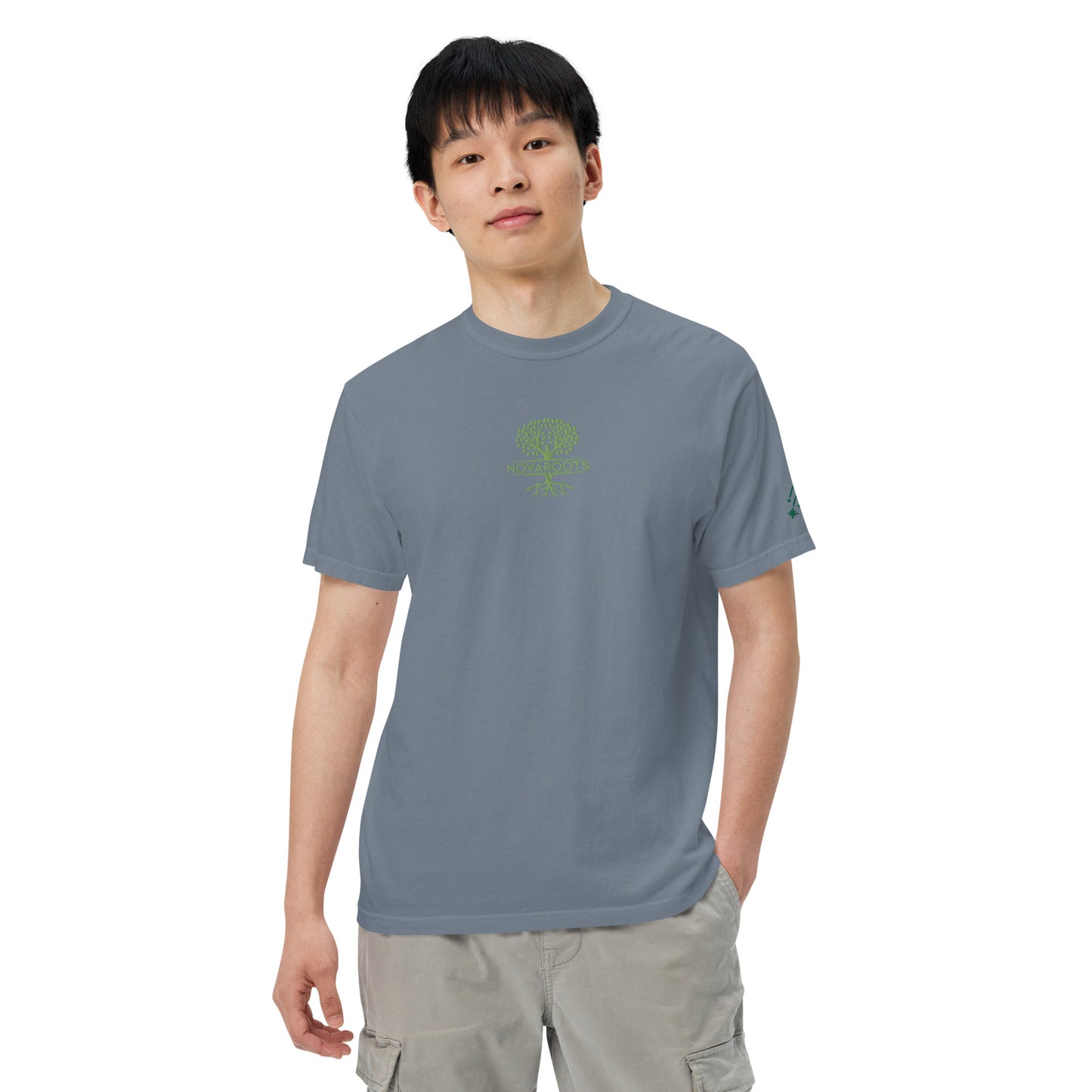 Embroidered heavyweight t-shirt 100% Cotton
