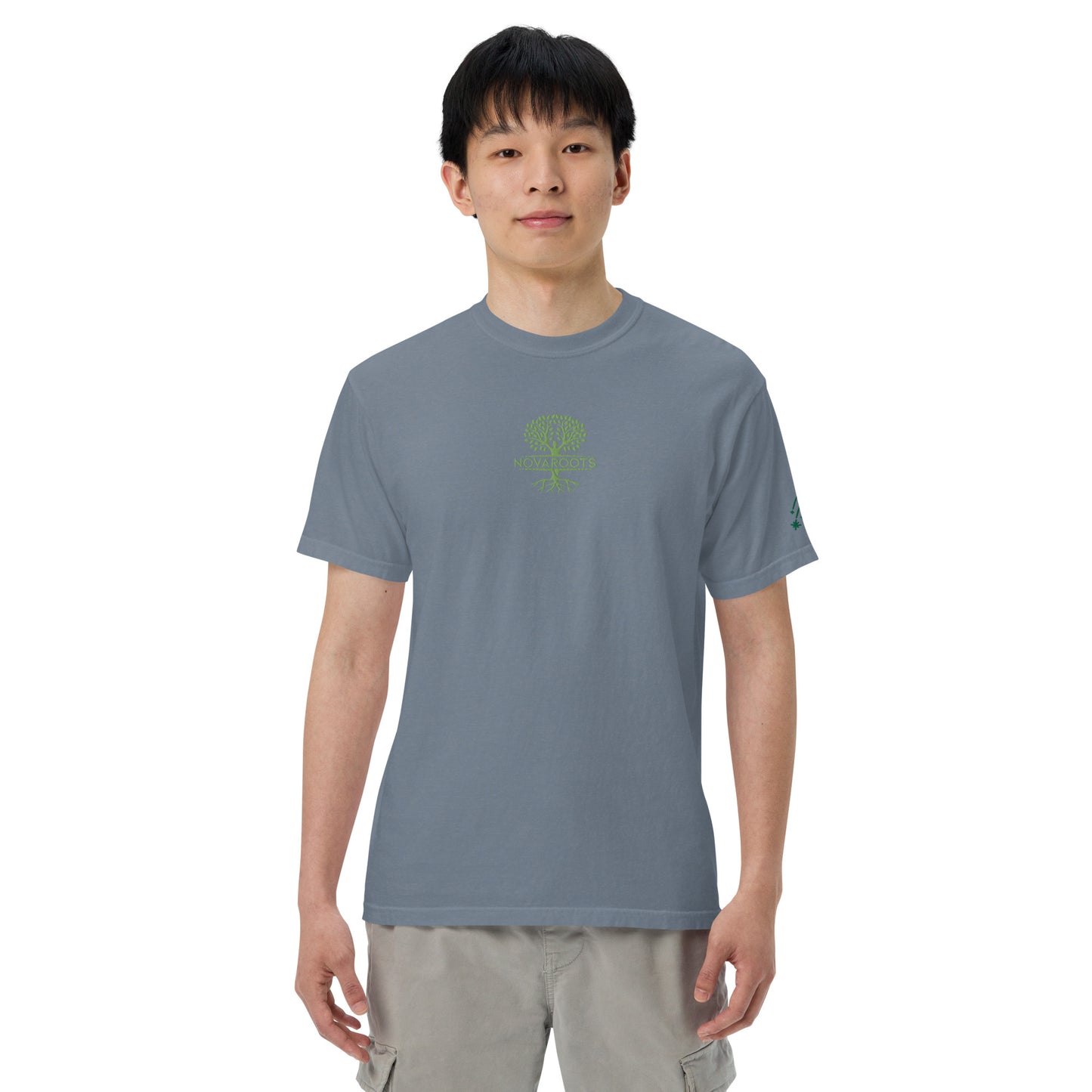 Embroidered heavyweight t-shirt 100% Cotton