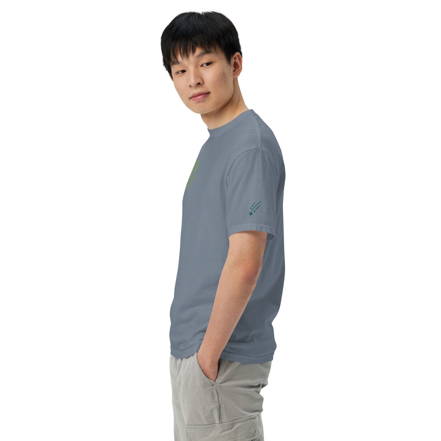Embroidered heavyweight t-shirt 100% Cotton