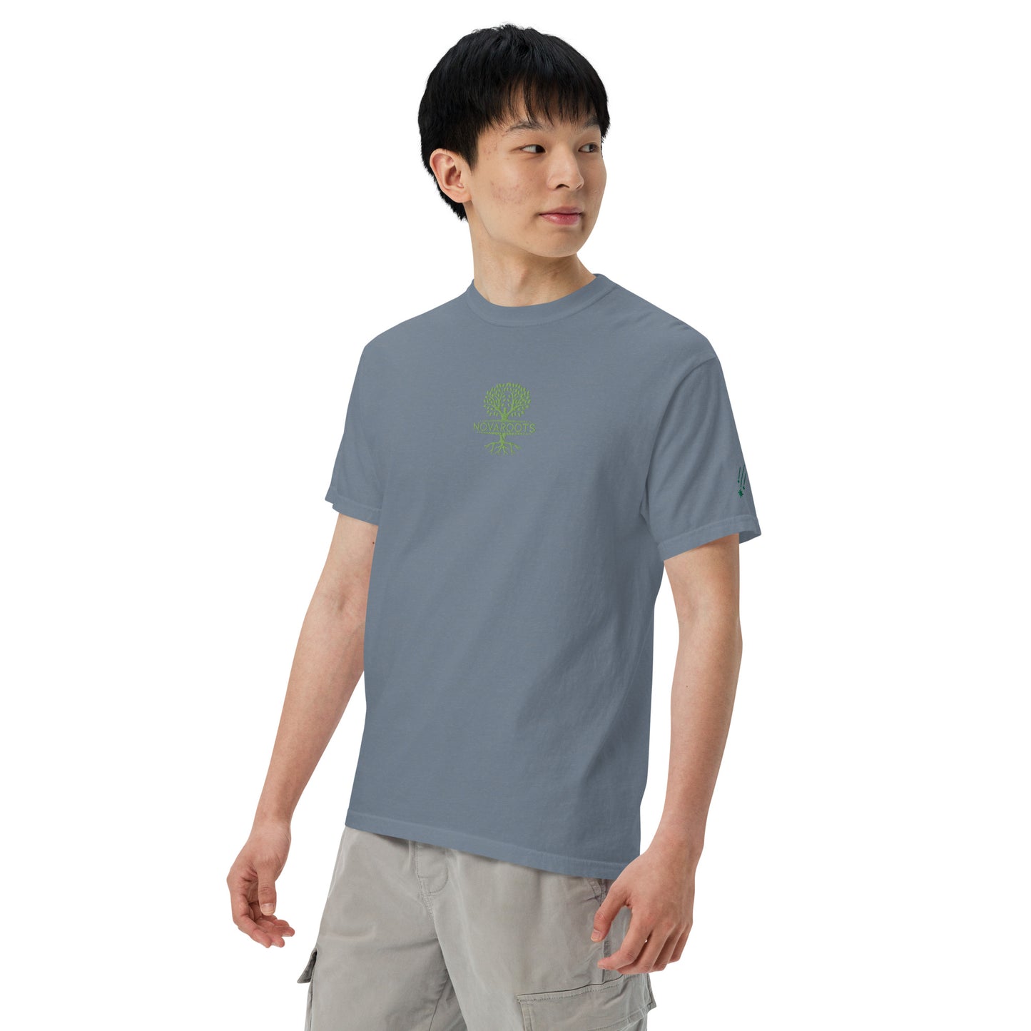 Embroidered heavyweight t-shirt 100% Cotton