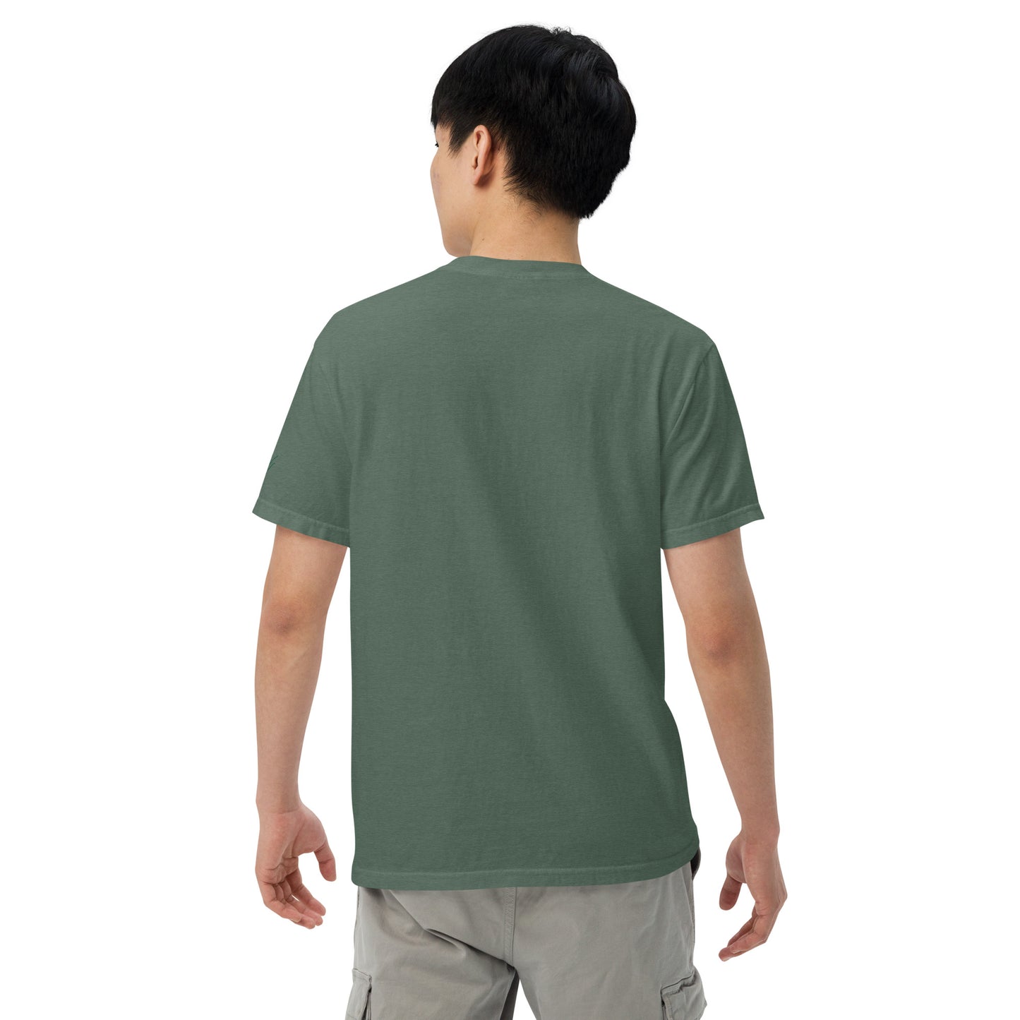 Embroidered heavyweight t-shirt 100% Cotton