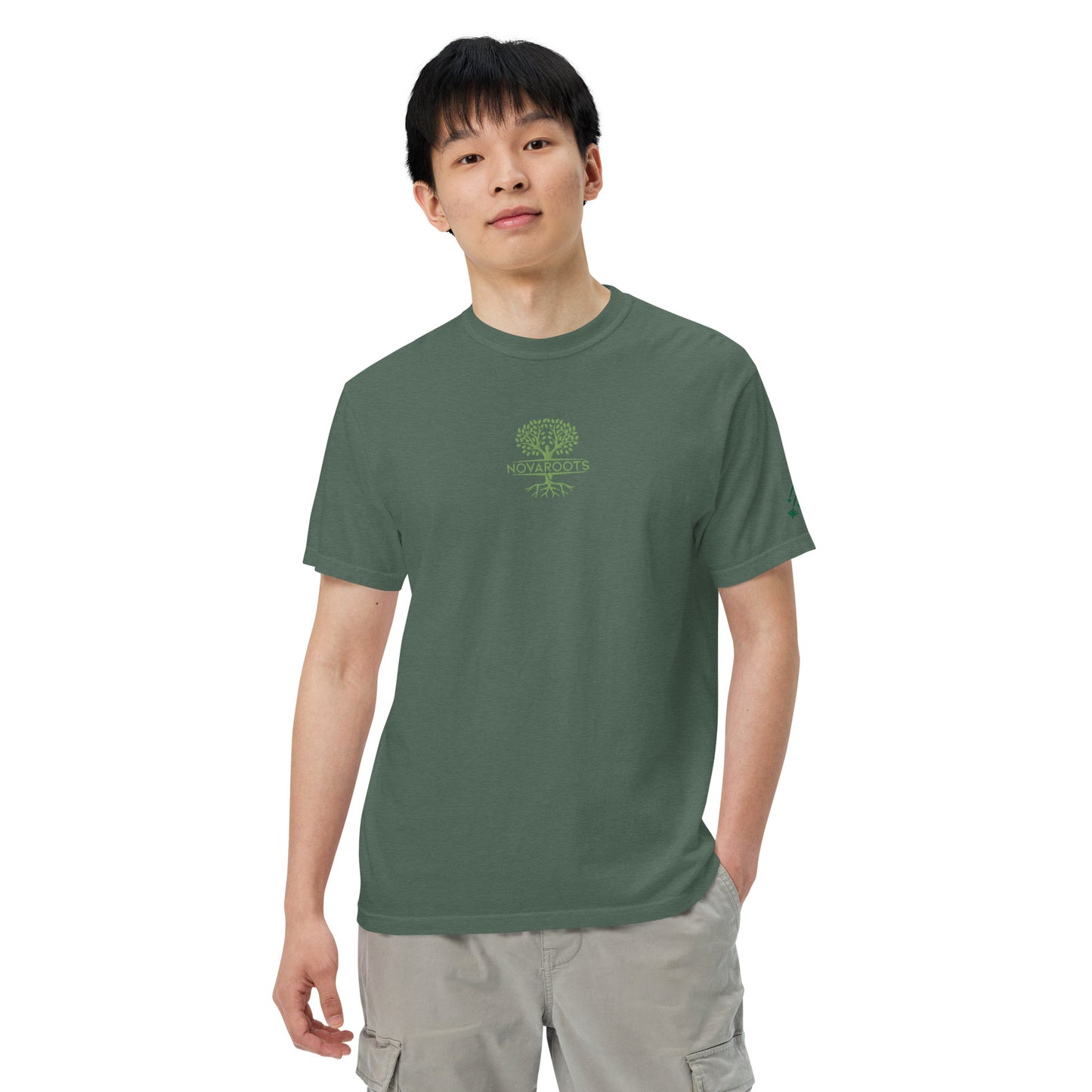 Embroidered heavyweight t-shirt 100% Cotton