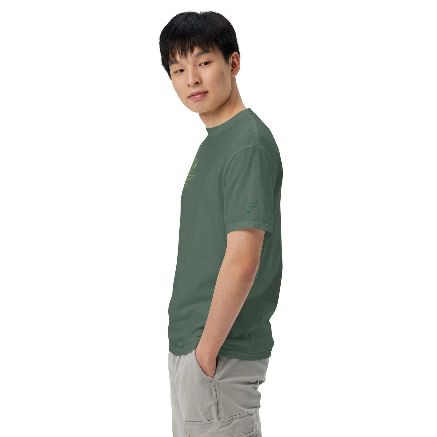 Embroidered heavyweight t-shirt 100% Cotton