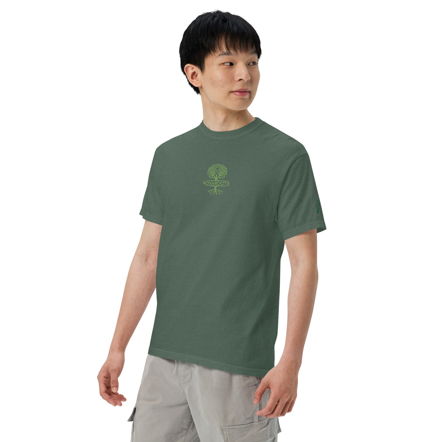 Embroidered heavyweight t-shirt 100% Cotton