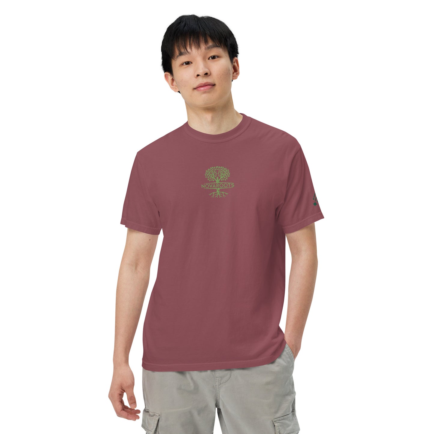 Embroidered heavyweight t-shirt 100% Cotton