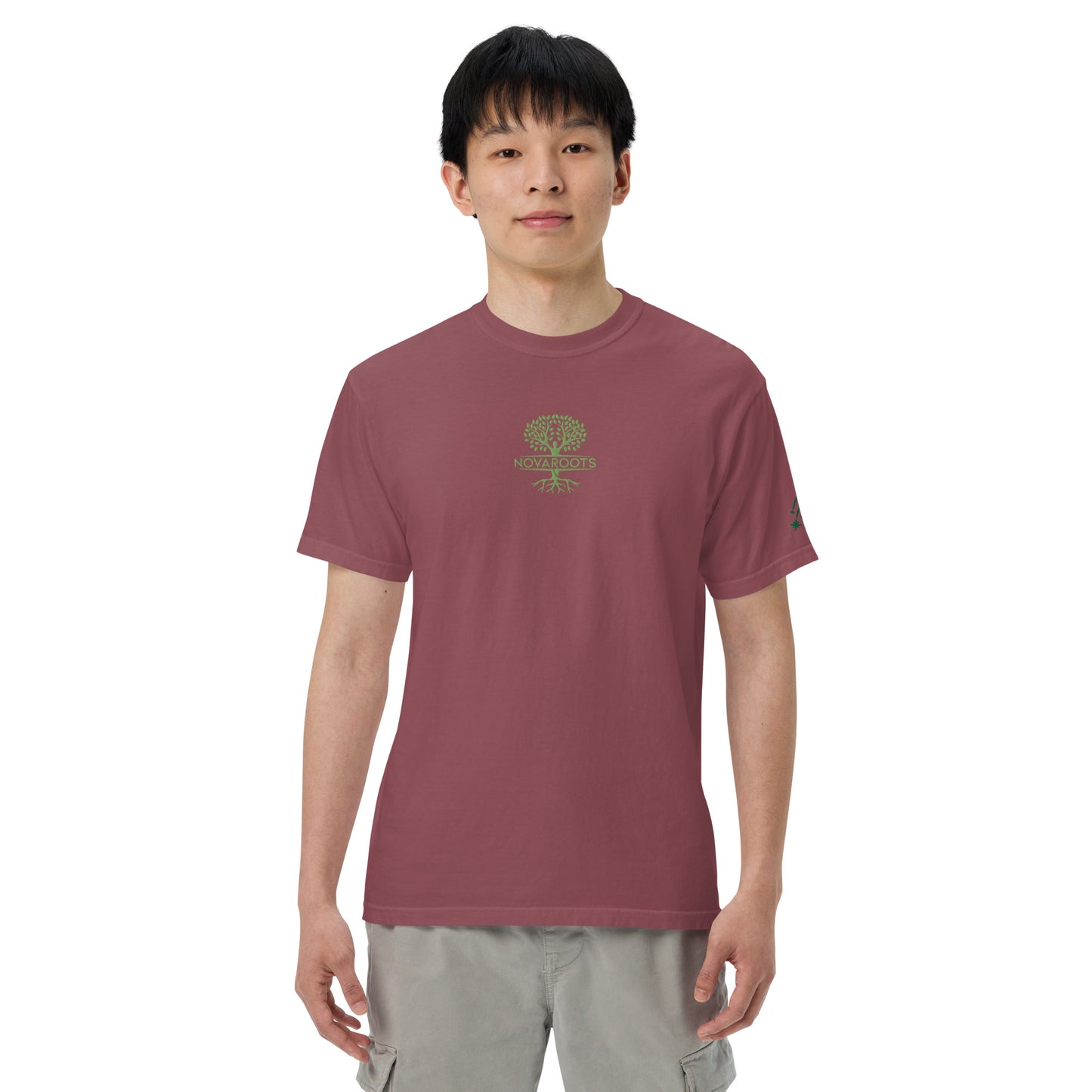 Embroidered heavyweight t-shirt 100% Cotton