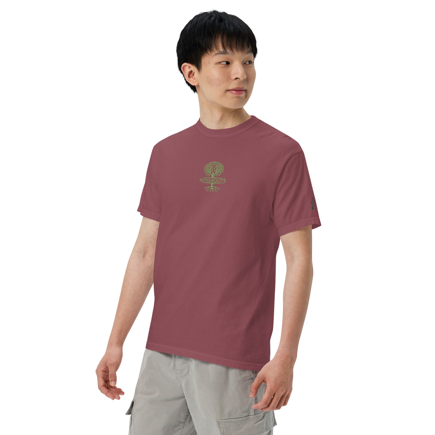 Embroidered heavyweight t-shirt 100% Cotton