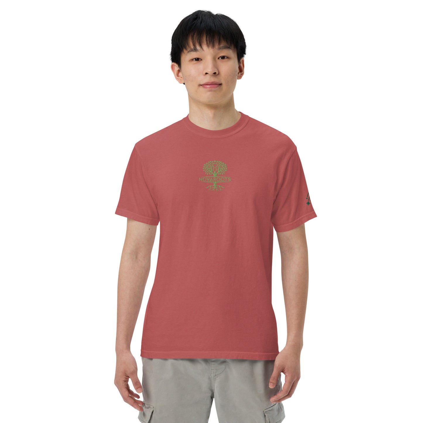 Embroidered heavyweight t-shirt 100% Cotton