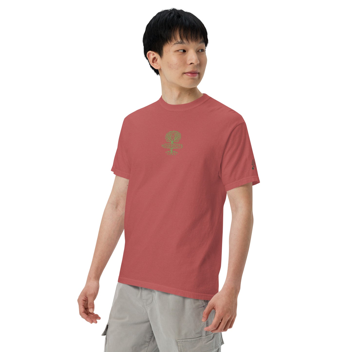 Embroidered heavyweight t-shirt 100% Cotton