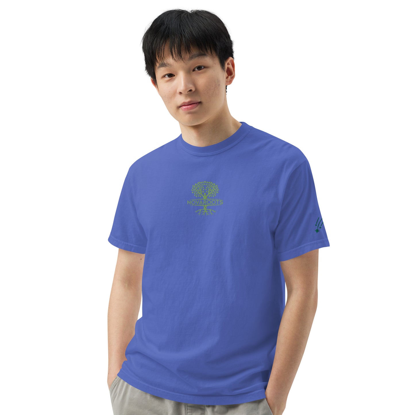 Embroidered heavyweight t-shirt 100% Cotton