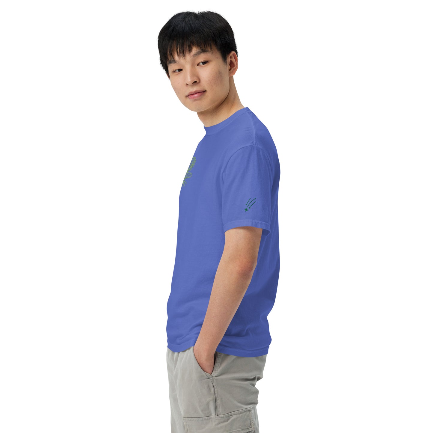 Embroidered heavyweight t-shirt 100% Cotton