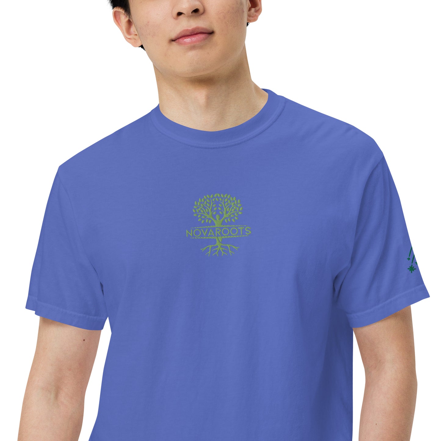 Embroidered heavyweight t-shirt 100% Cotton