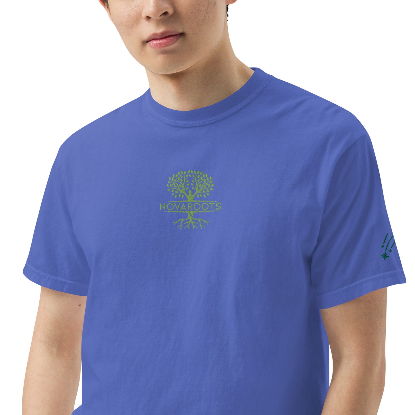 Embroidered heavyweight t-shirt 100% Cotton