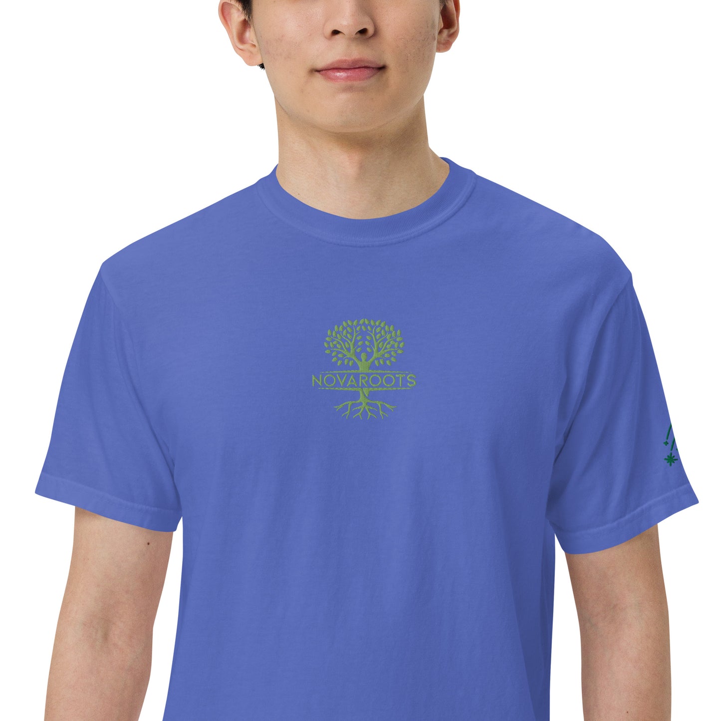 Embroidered heavyweight t-shirt 100% Cotton