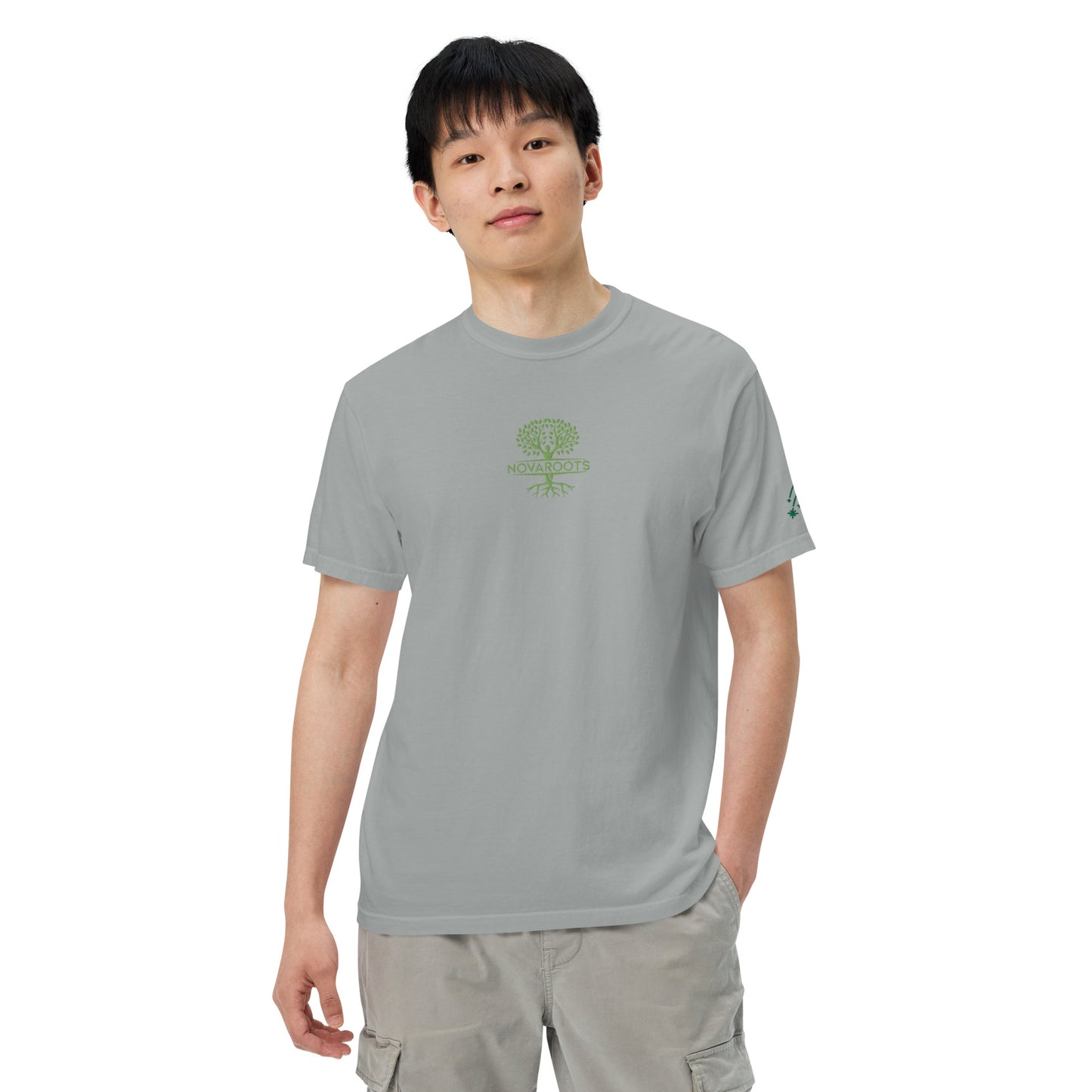 Embroidered heavyweight t-shirt 100% Cotton