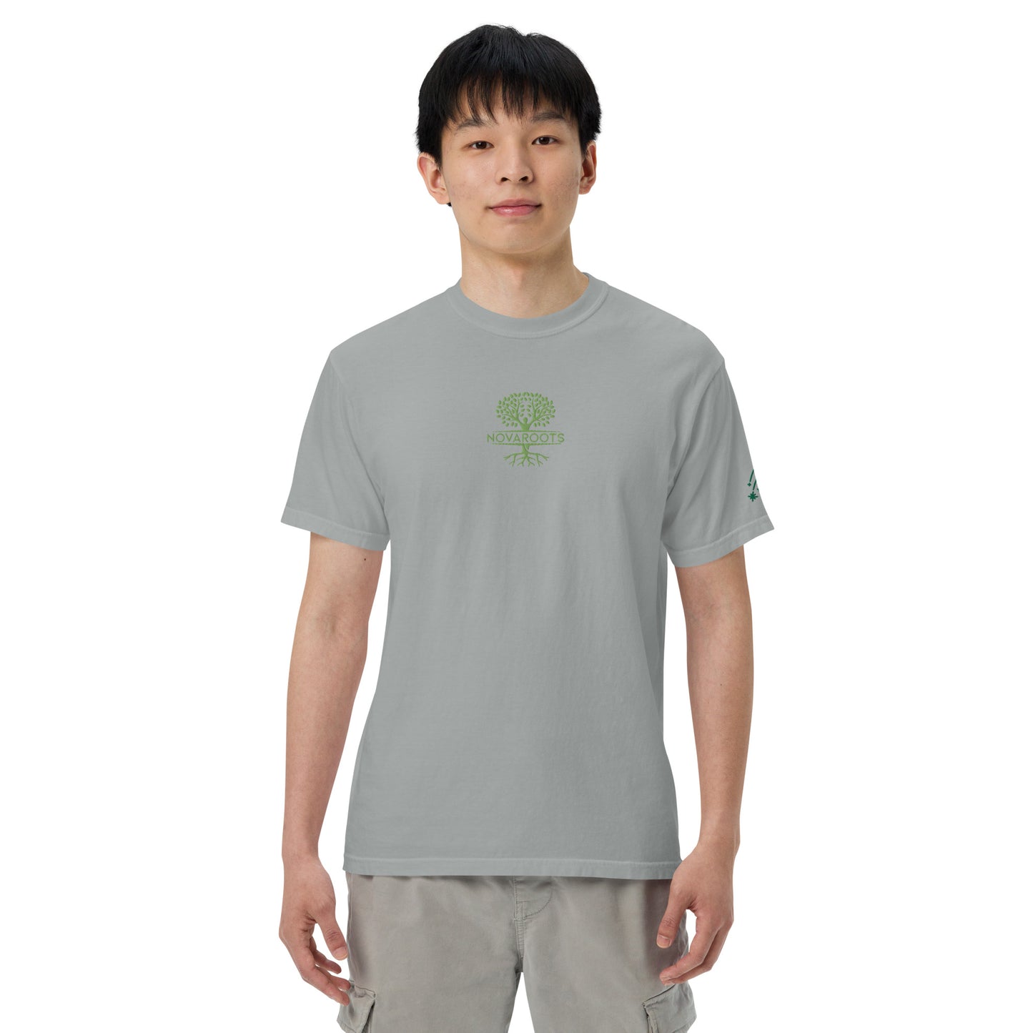 Embroidered heavyweight t-shirt 100% Cotton