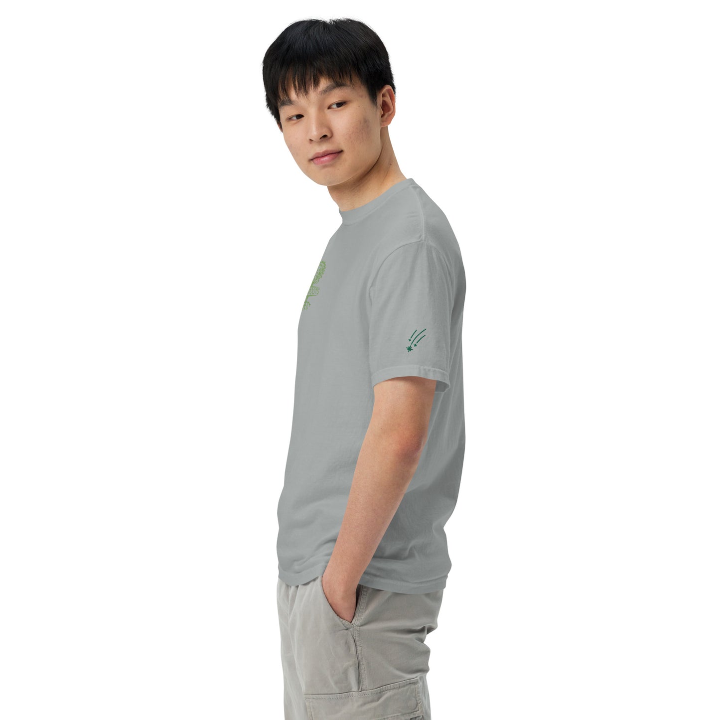 Embroidered heavyweight t-shirt 100% Cotton