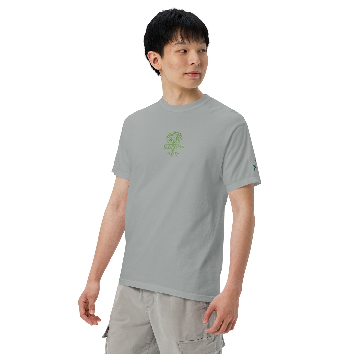 Embroidered heavyweight t-shirt 100% Cotton