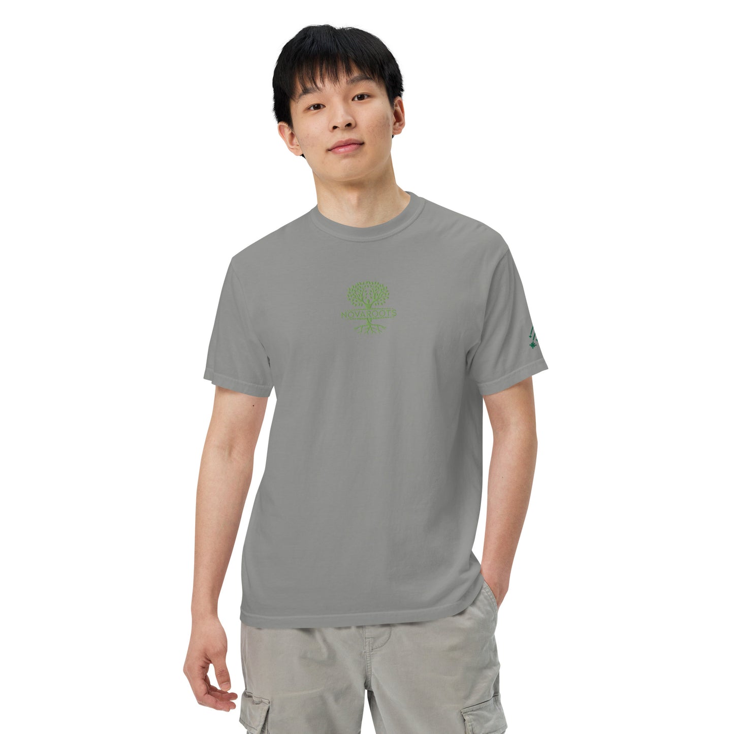 Embroidered heavyweight t-shirt 100% Cotton