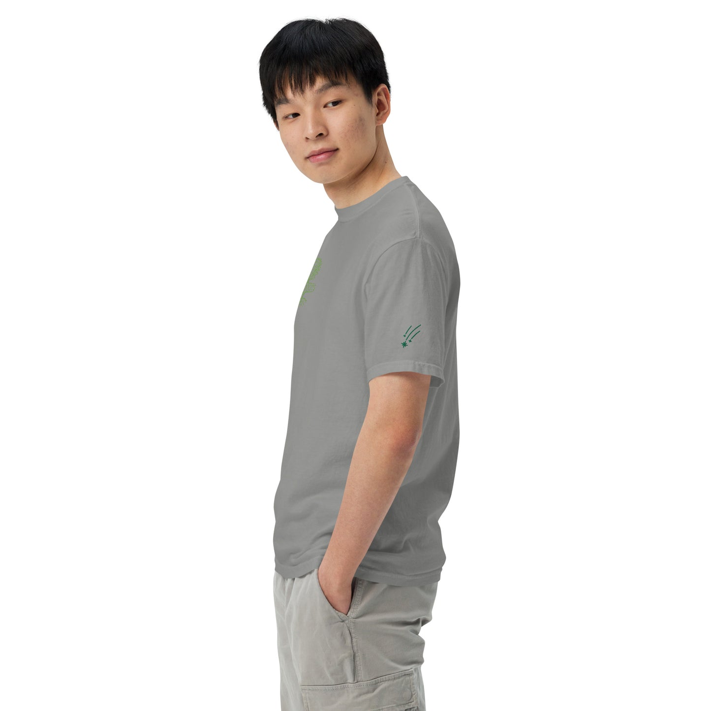 Embroidered heavyweight t-shirt 100% Cotton