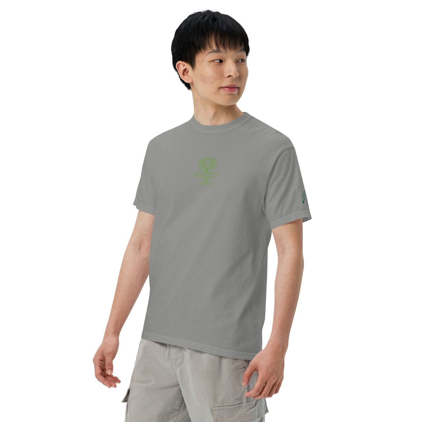 Embroidered heavyweight t-shirt 100% Cotton