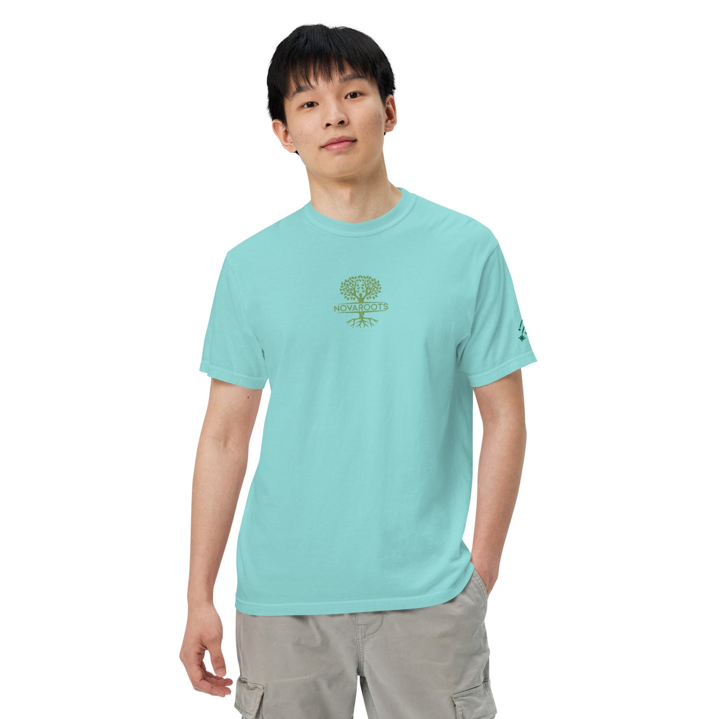 Embroidered heavyweight t-shirt 100% Cotton