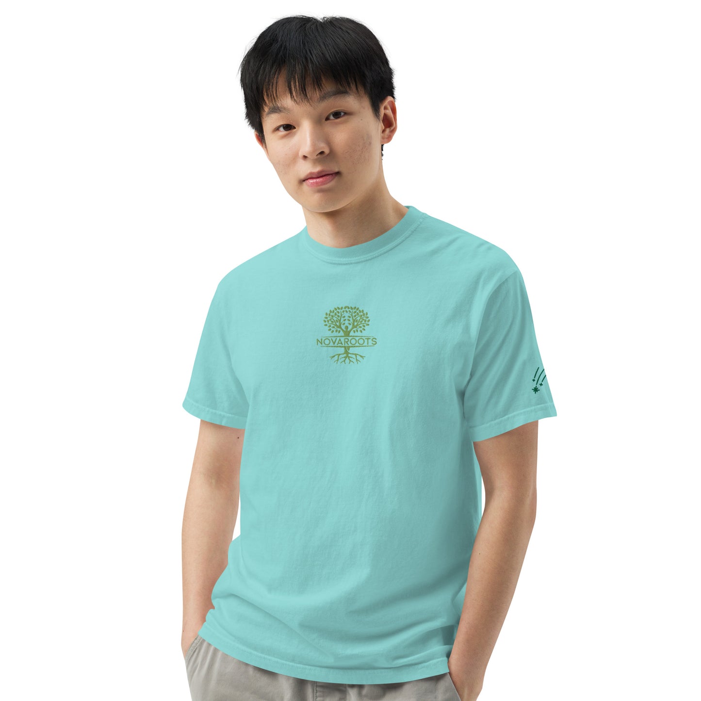 Embroidered heavyweight t-shirt 100% Cotton