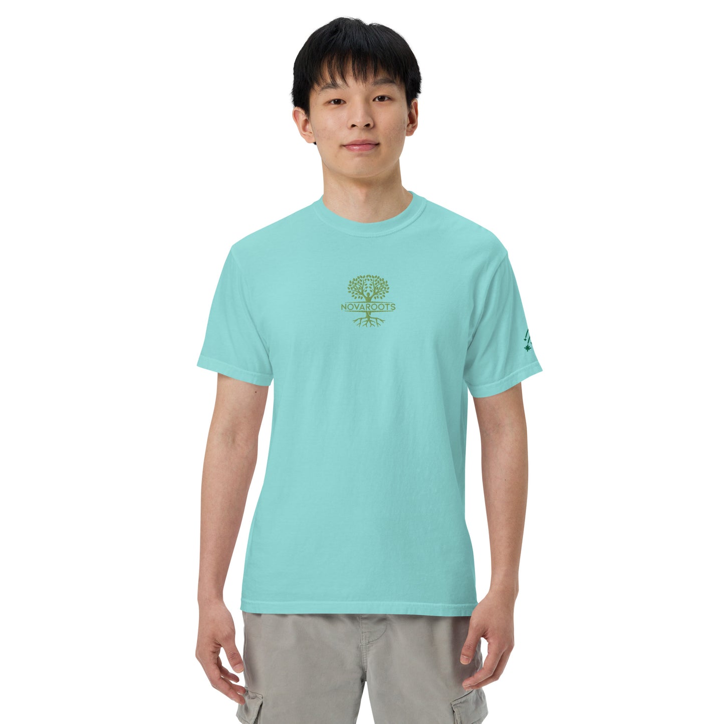 Embroidered heavyweight t-shirt 100% Cotton