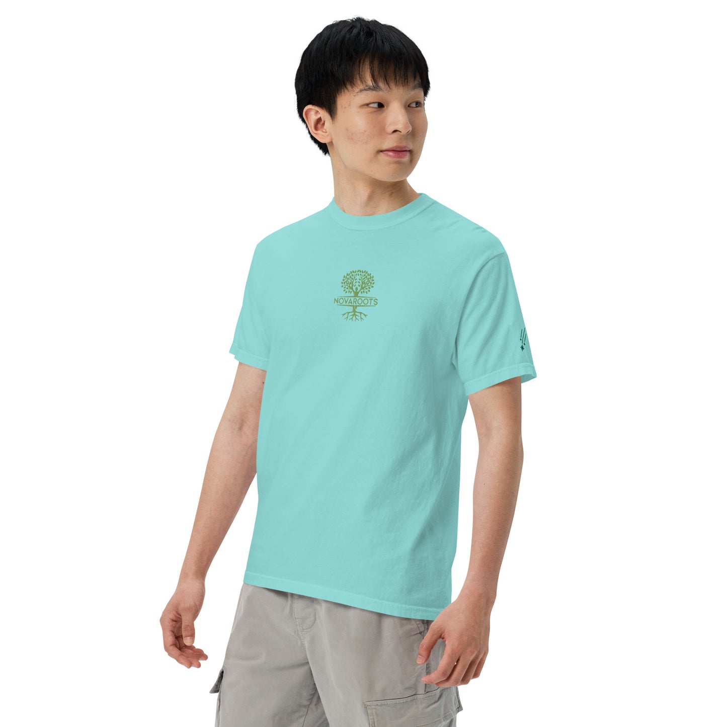 Embroidered heavyweight t-shirt 100% Cotton