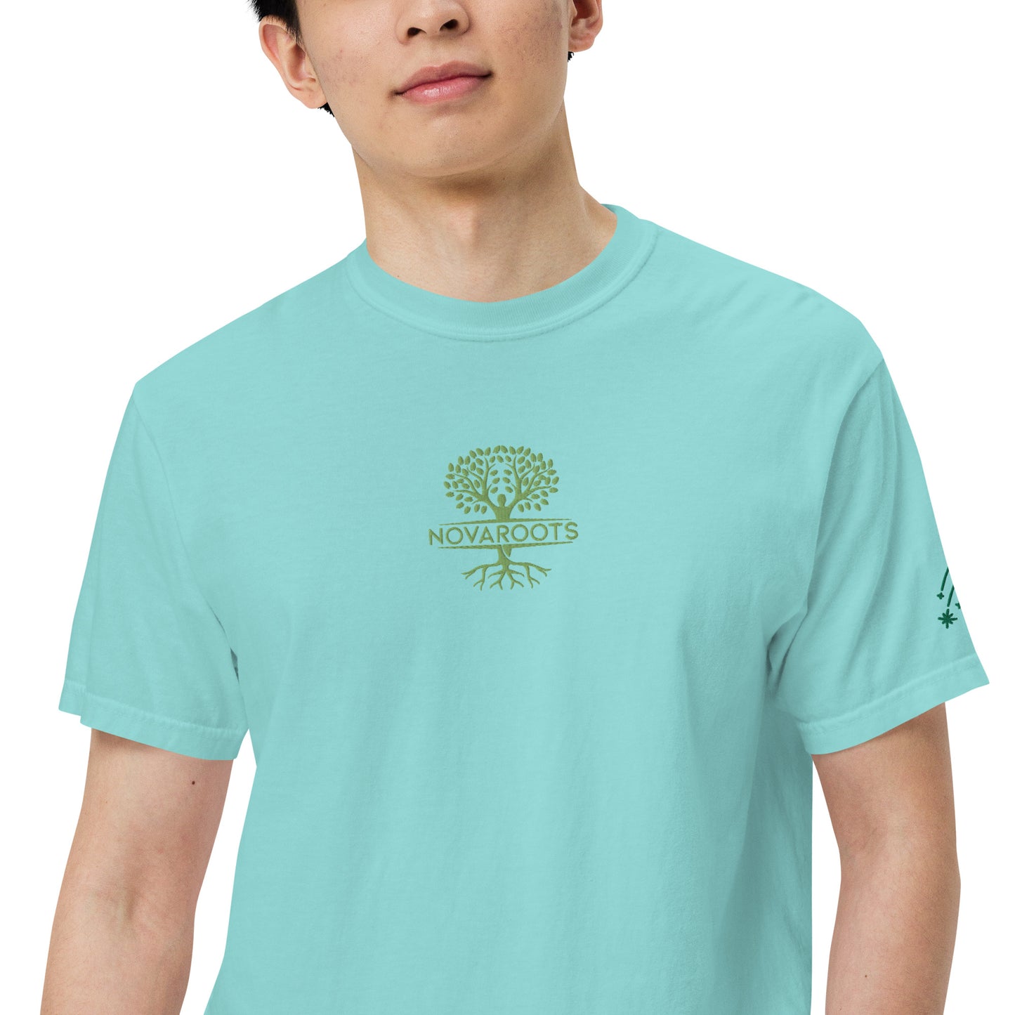 Embroidered heavyweight t-shirt 100% Cotton