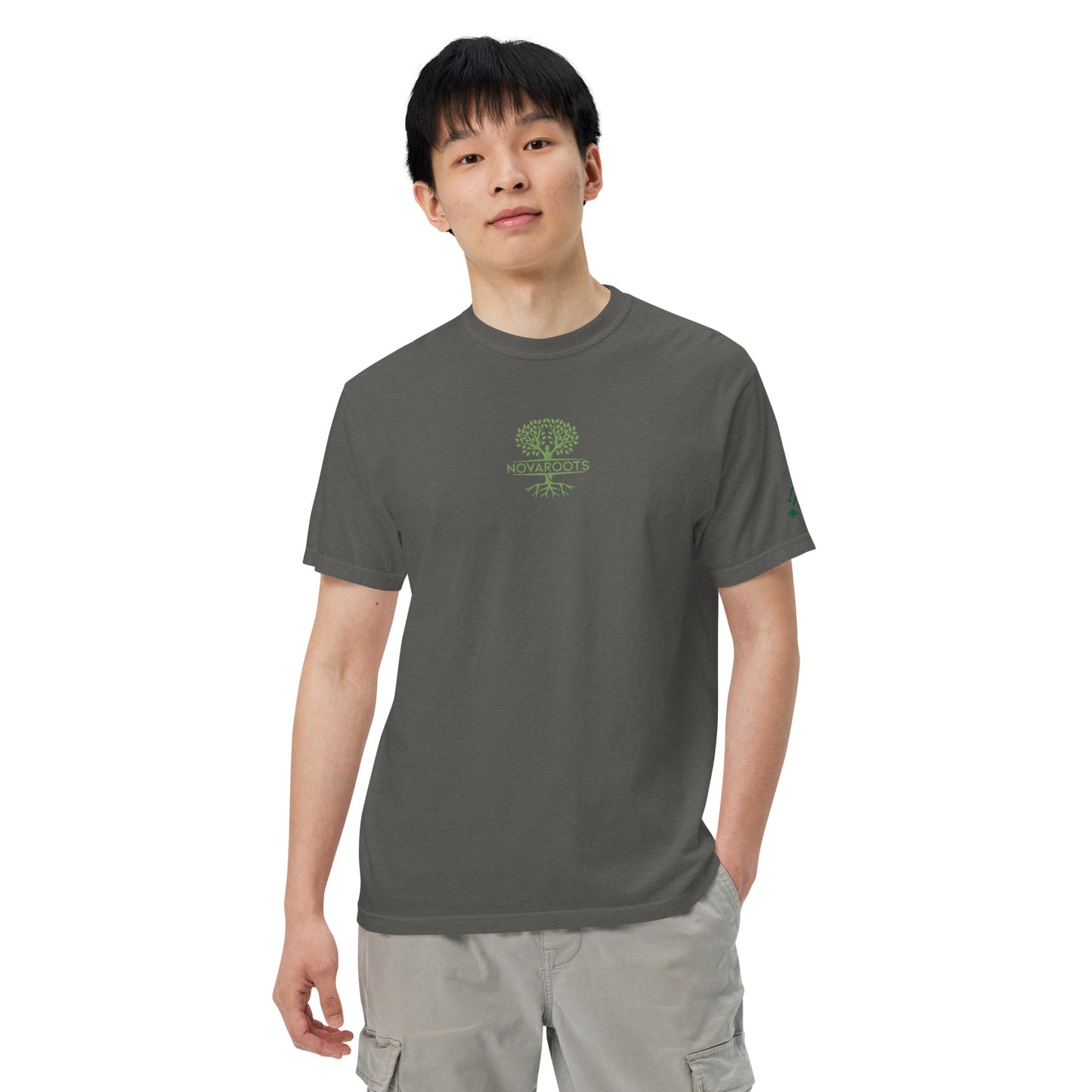 Embroidered heavyweight t-shirt 100% Cotton