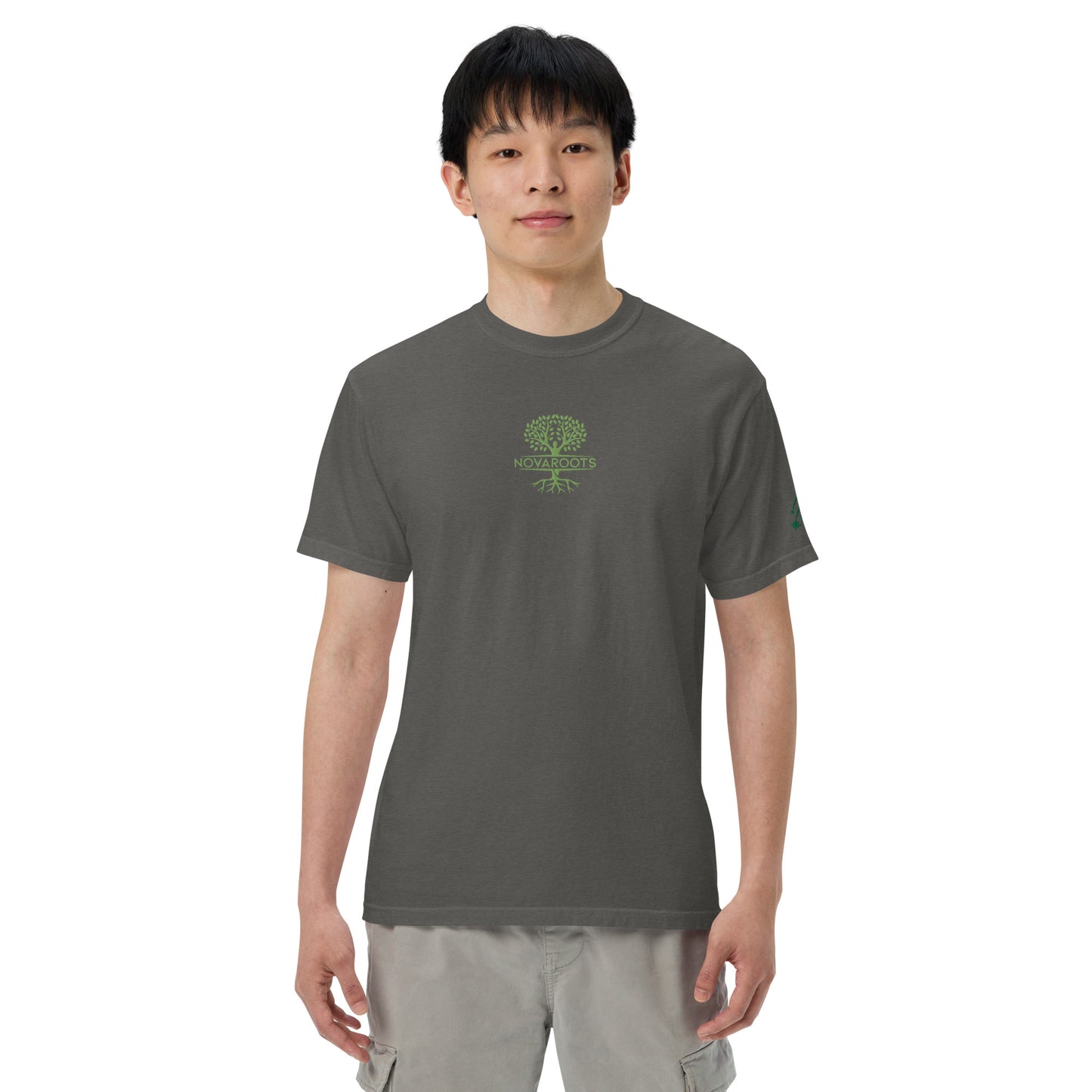 Embroidered heavyweight t-shirt 100% Cotton