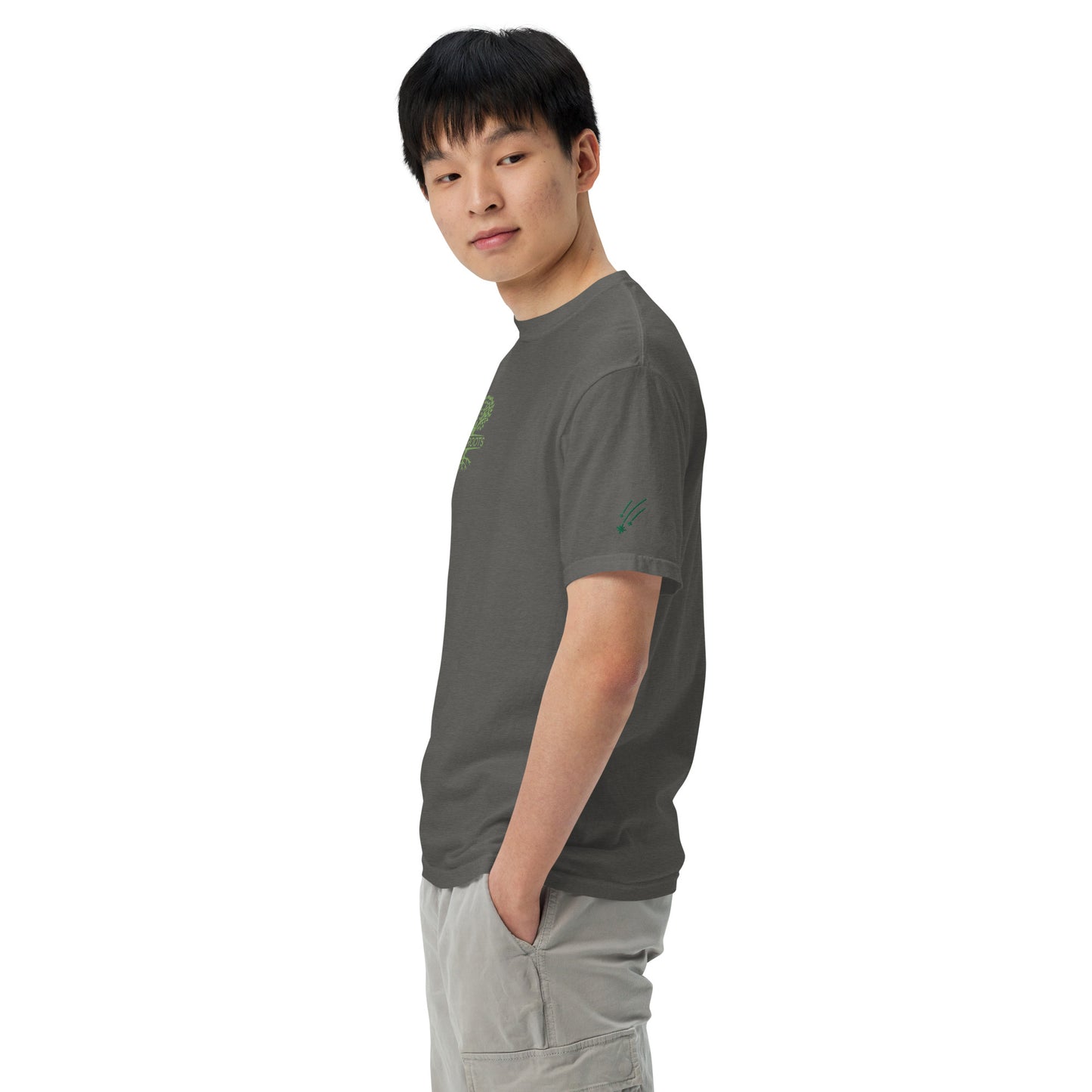 Embroidered heavyweight t-shirt 100% Cotton