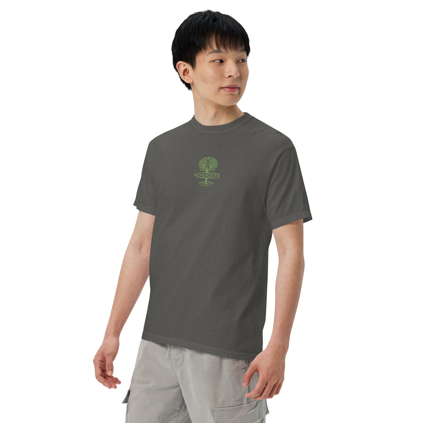 Embroidered heavyweight t-shirt 100% Cotton